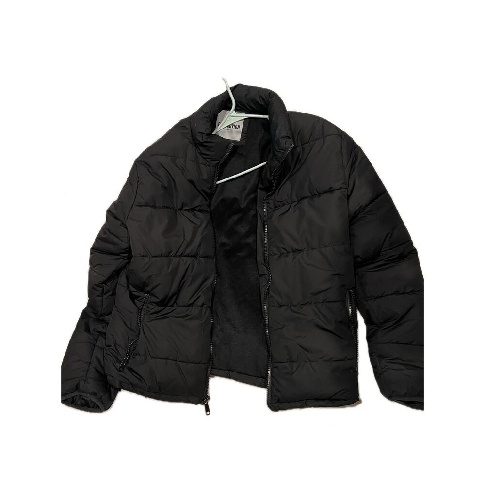 Rock Revolution Black Puffer Jacket Mens Large